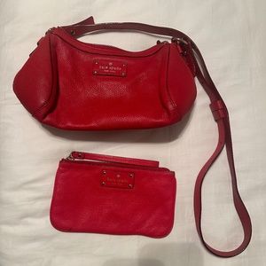 Red Kate Spade Purse and Wallet Set